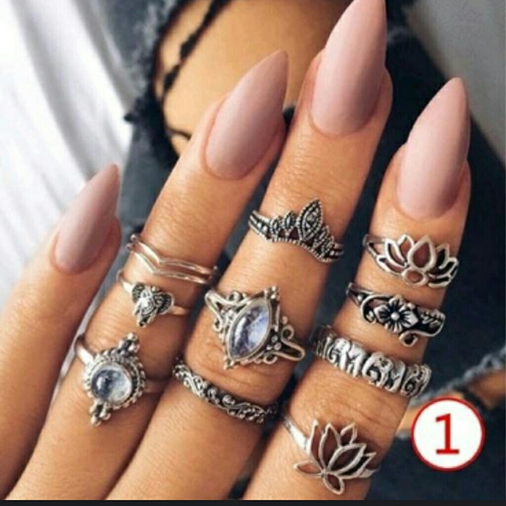 Bohemian midi rings
